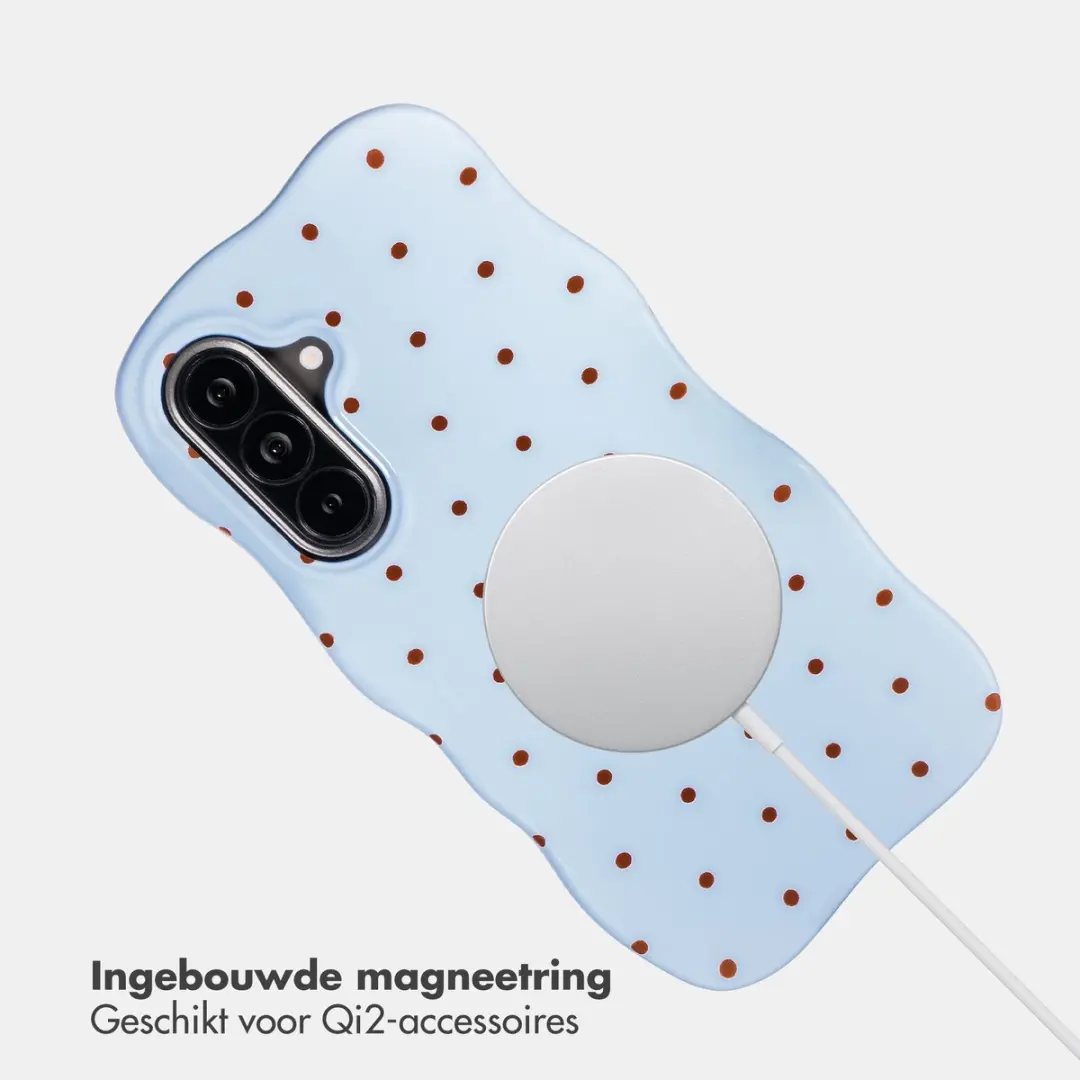 Selencia Wavy Backcover Hoesje Samsung Galaxy A57 - Lichtblauw