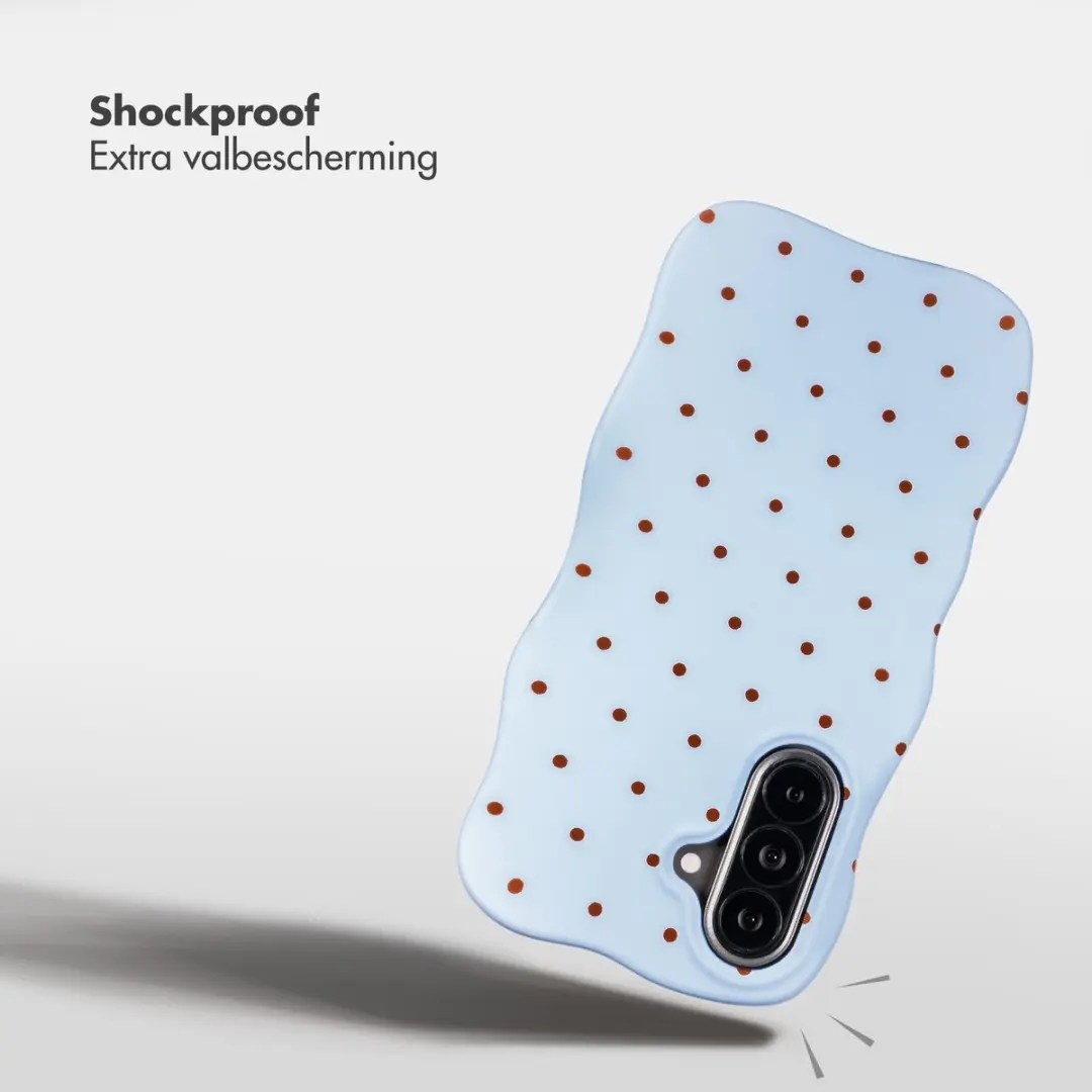 Selencia Wavy Backcover Hoesje Samsung Galaxy A57 - Lichtblauw