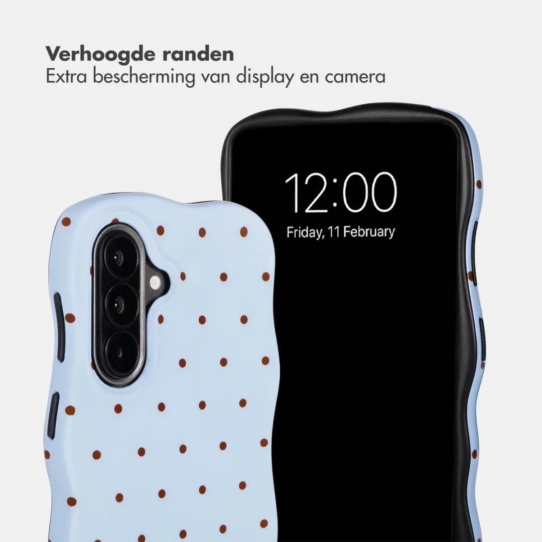 Selencia Wavy Backcover Hoesje Samsung Galaxy A57 - Lichtblauw - afbeelding 6 van 6