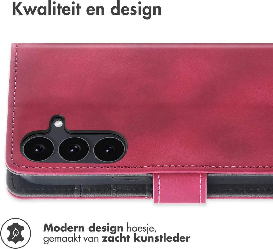 imoshion Bookcase Hoesje Samsung Galaxy S26 FE - 3 Pasjes - Rood