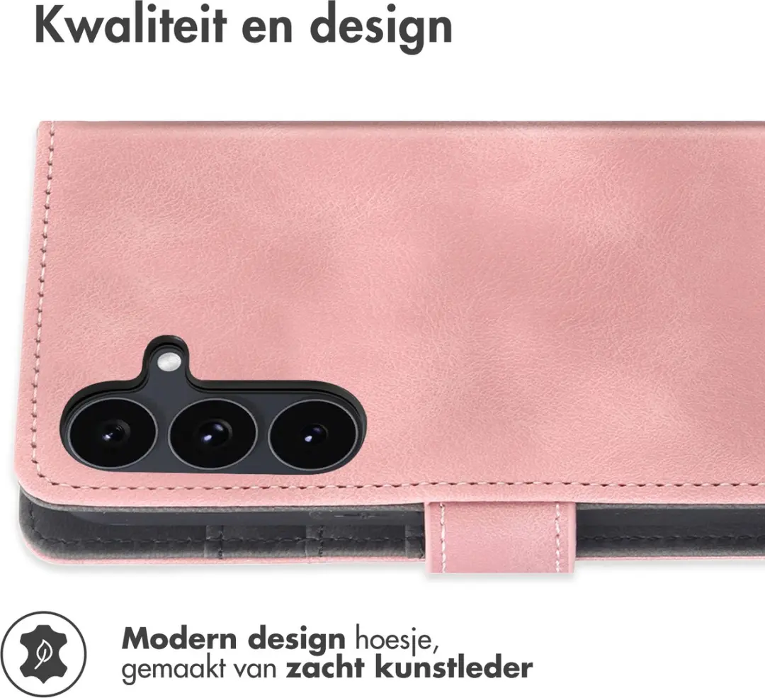 imoshion Bookcase Hoesje Samsung Galaxy S26 FE - 3 Pasjes - Roze