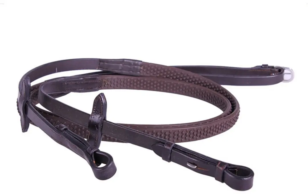 QHP Teugel Rubber Soft Full - Bruin