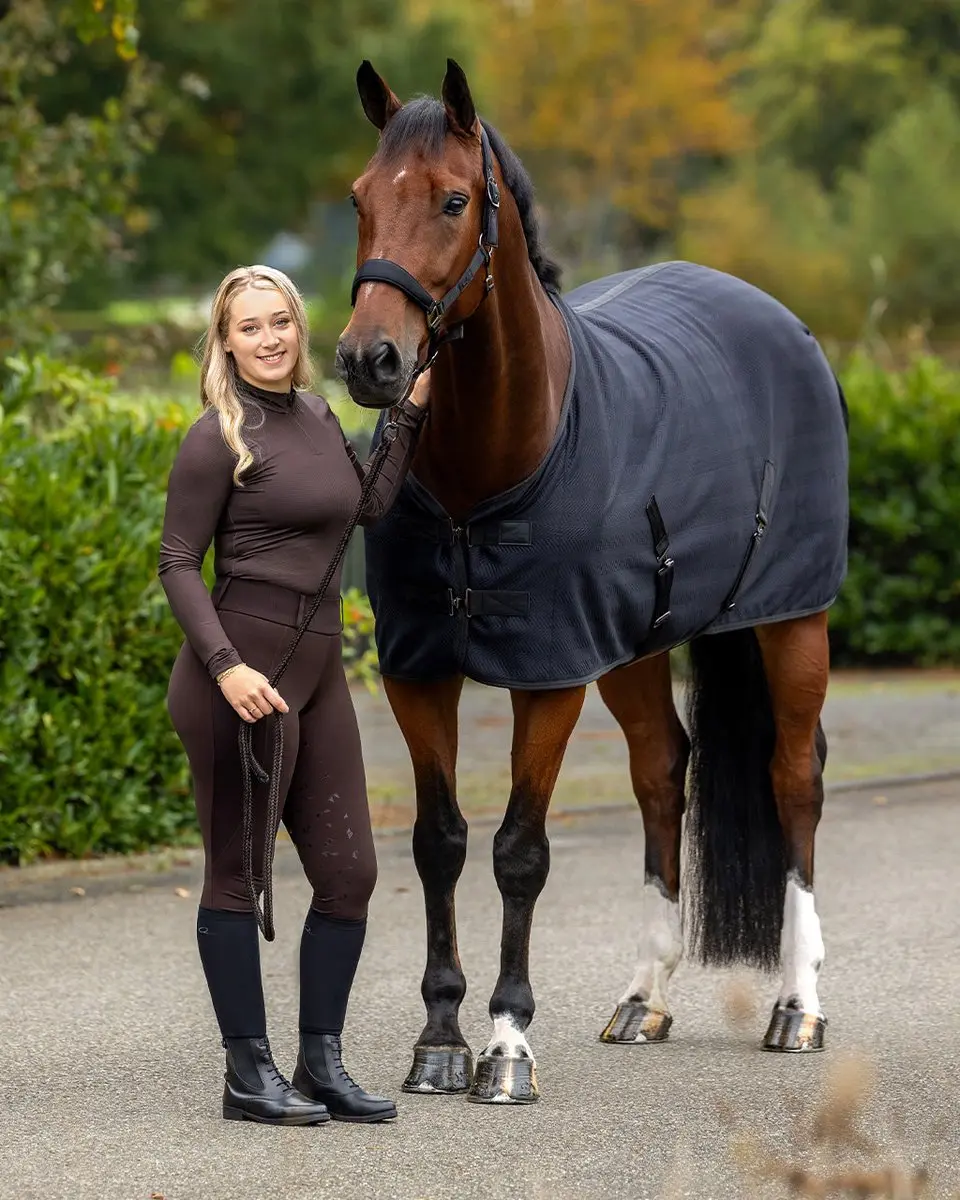 QHP Showdeken Avenna 185cm - Zwart - afbeelding 4 van 6