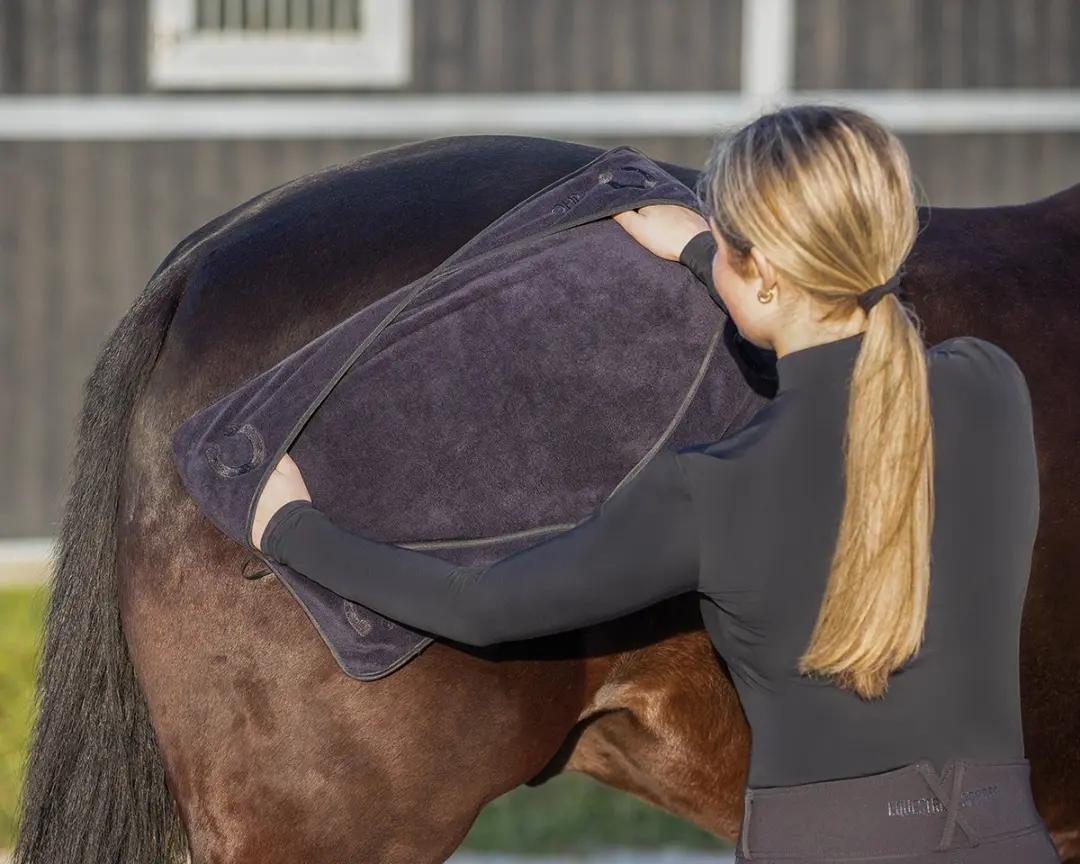 QHP Hands-in Handdoek 65x35cm Paardenborstel - afbeelding 2 van 5