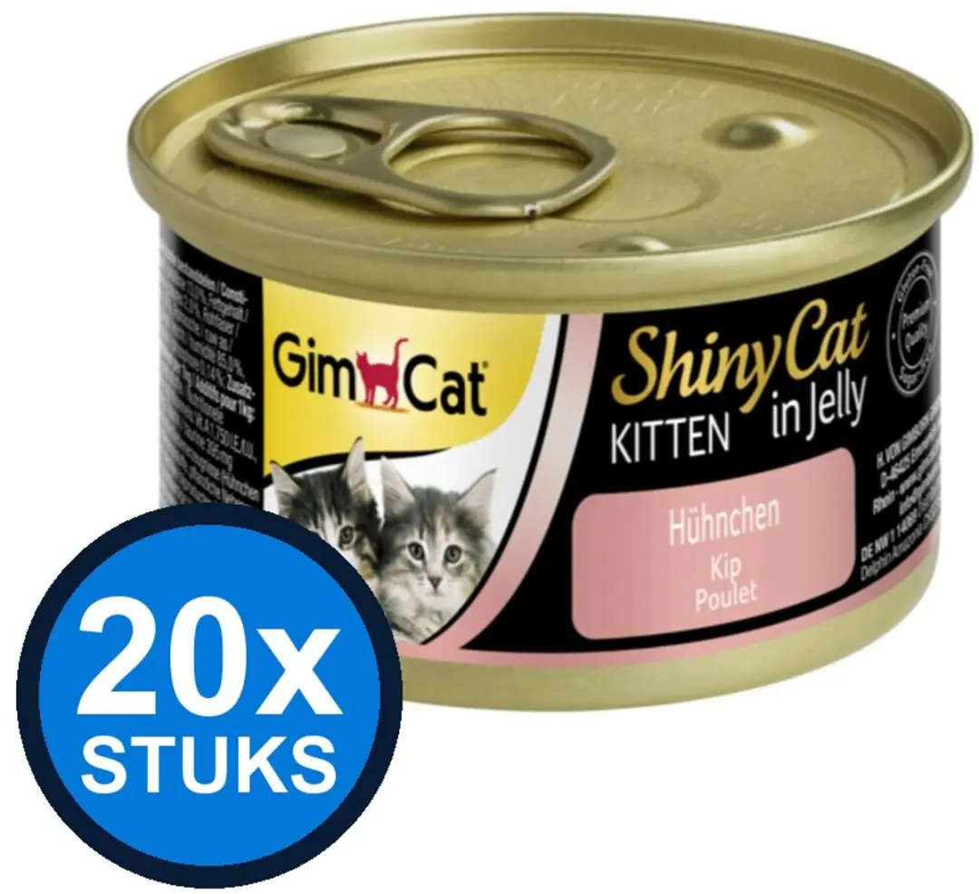 48x GimCat ShinyCat kitten kip 70gr