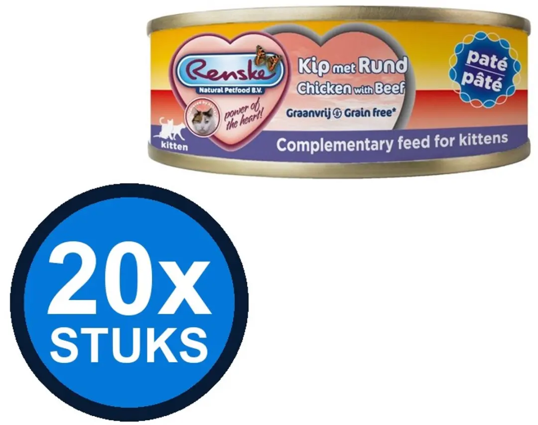 48x Renske vers kitten paté kip/rund 70gr
