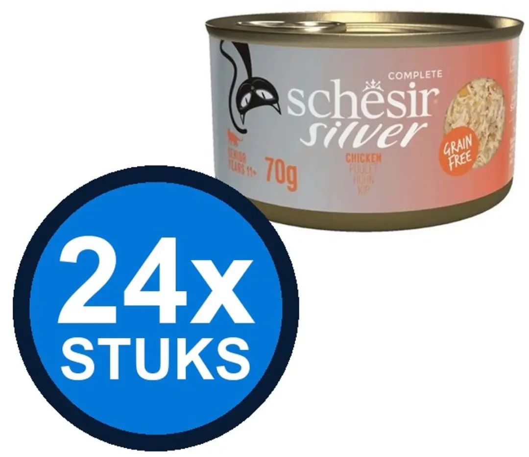 24x Schesir Silver Senior Bouillon