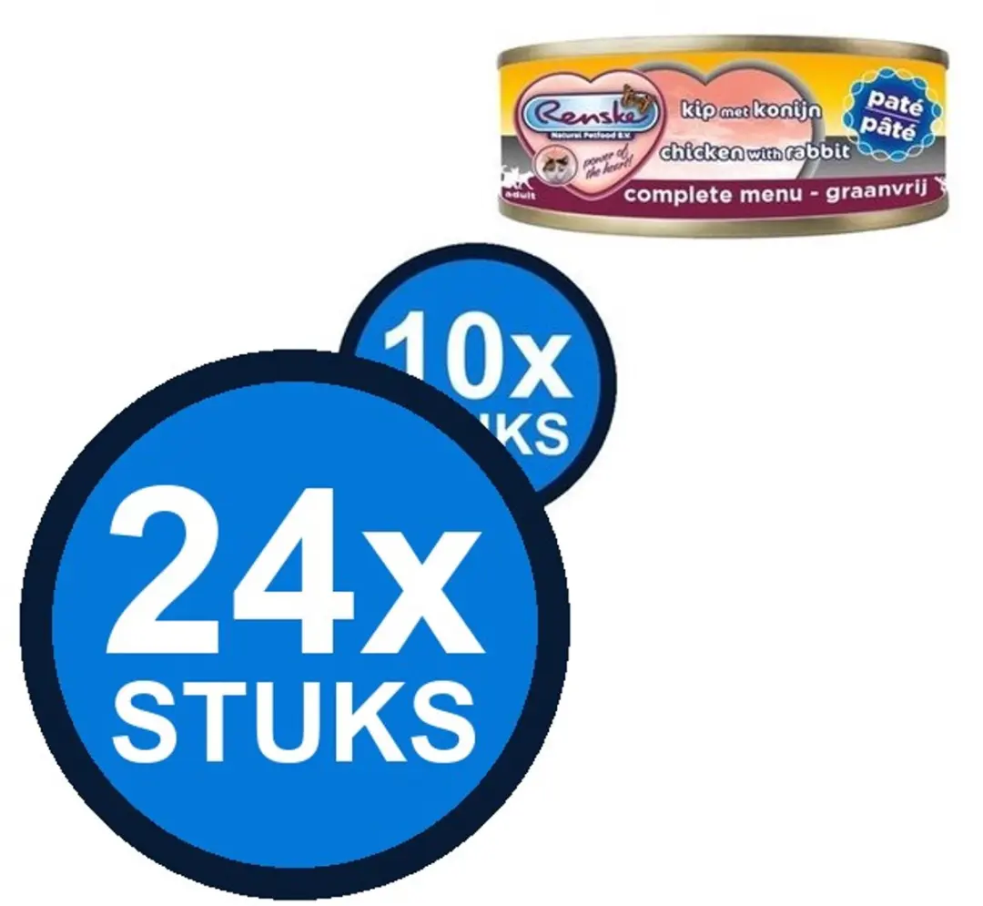 24x Renske vers kat paté zalm 70gr