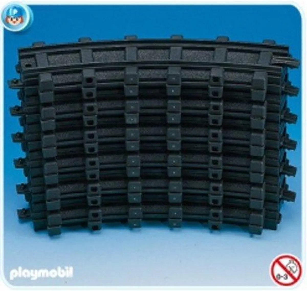 Playmobil Rails Gebogen 12x PM 4385 - Zwart