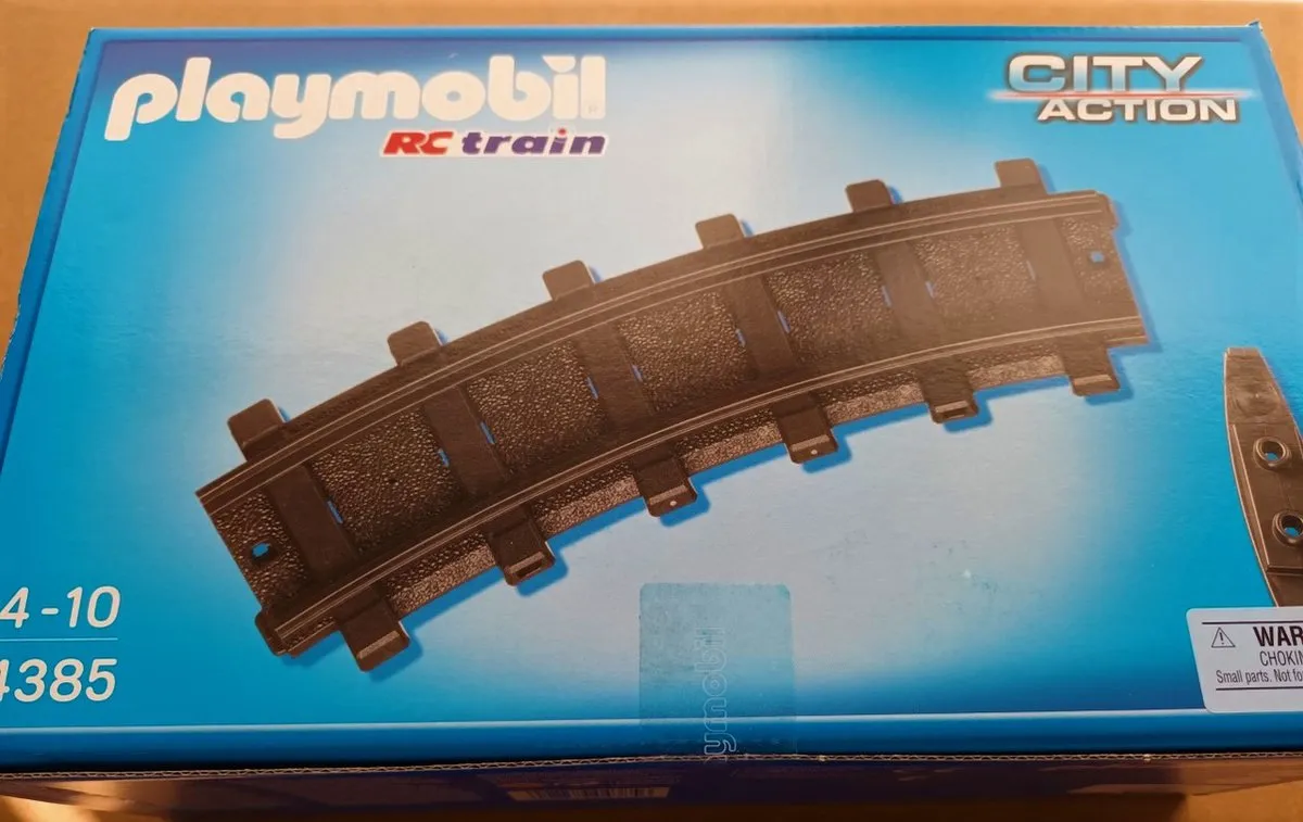 Playmobil Rails Gebogen 12x PM 4385 - Zwart