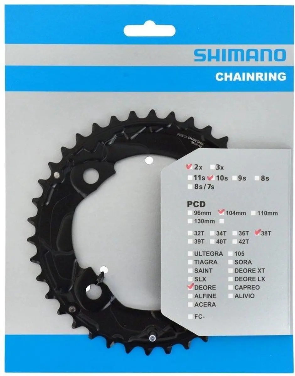 Shimano Deore FC-M617 Kettingblad 38T - Zwart