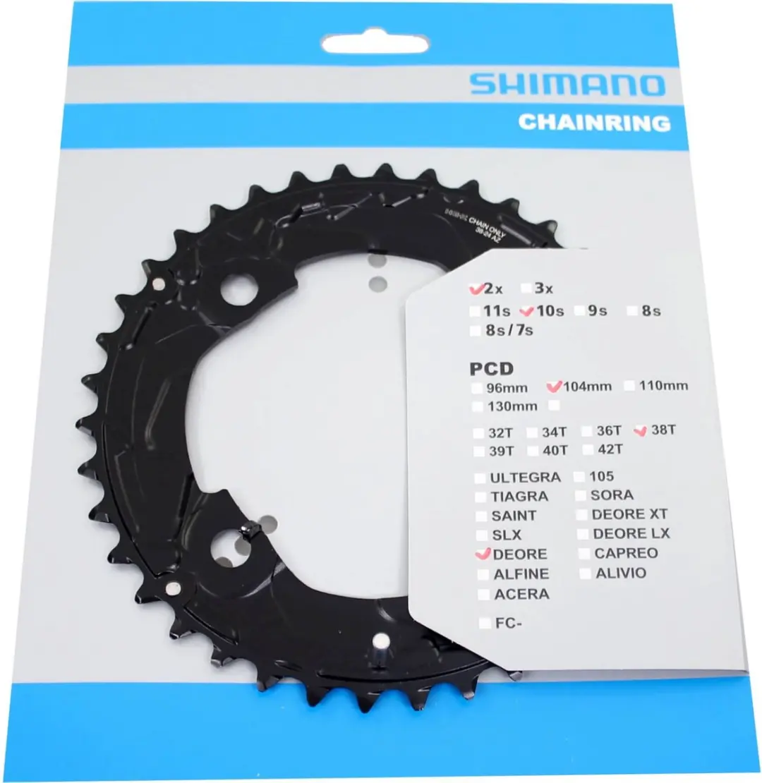 Shimano Deore FC-M617 Kettingblad 38T - Zwart