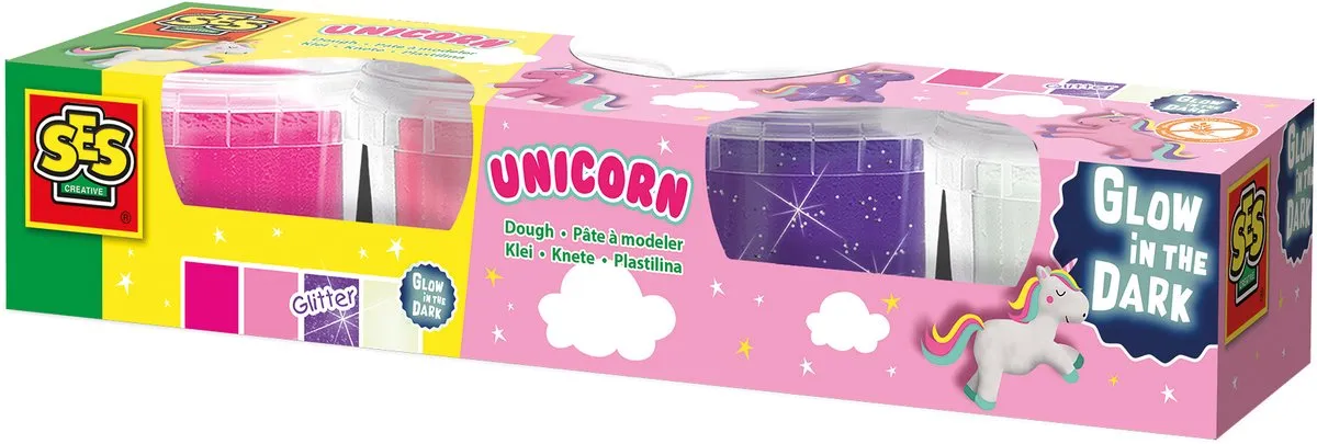 SES Creative Unicorn Klei 4x90g