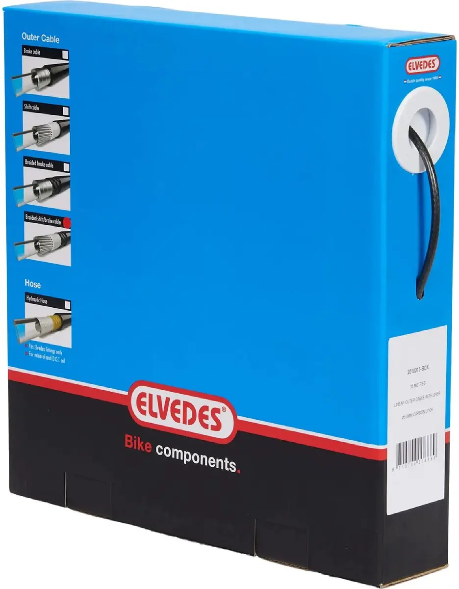 Elvedes Kabel 30 m zwart 4,9 mm op rol voor werkplaats, montage en fietsonderhou