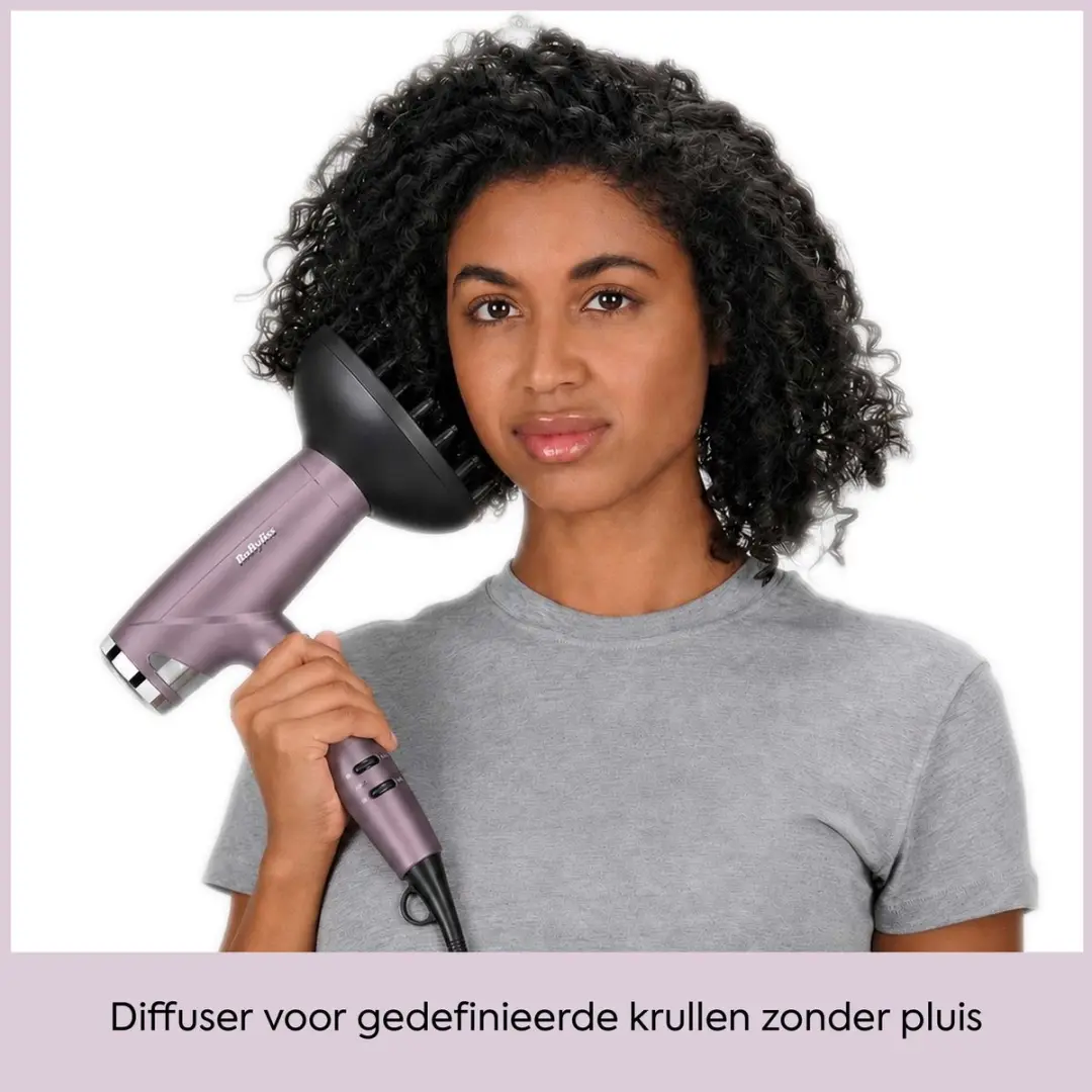 Babyliss Futura Digitale Föhn D6051DE - 1600W - Paars - afbeelding 2 van 6