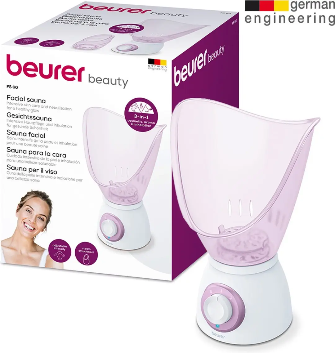Beurer FS 60 Gezichtssauna - 120W - 2 Opzetstukken - Rose