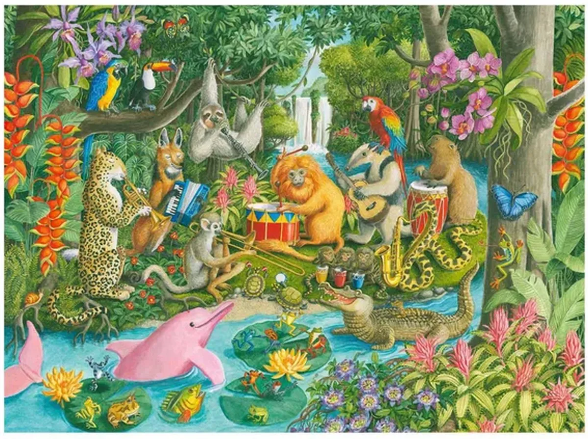 Ravensburger Het Jungle-Orkest Legpuzzel 100 XXL Stukken - Multicolor