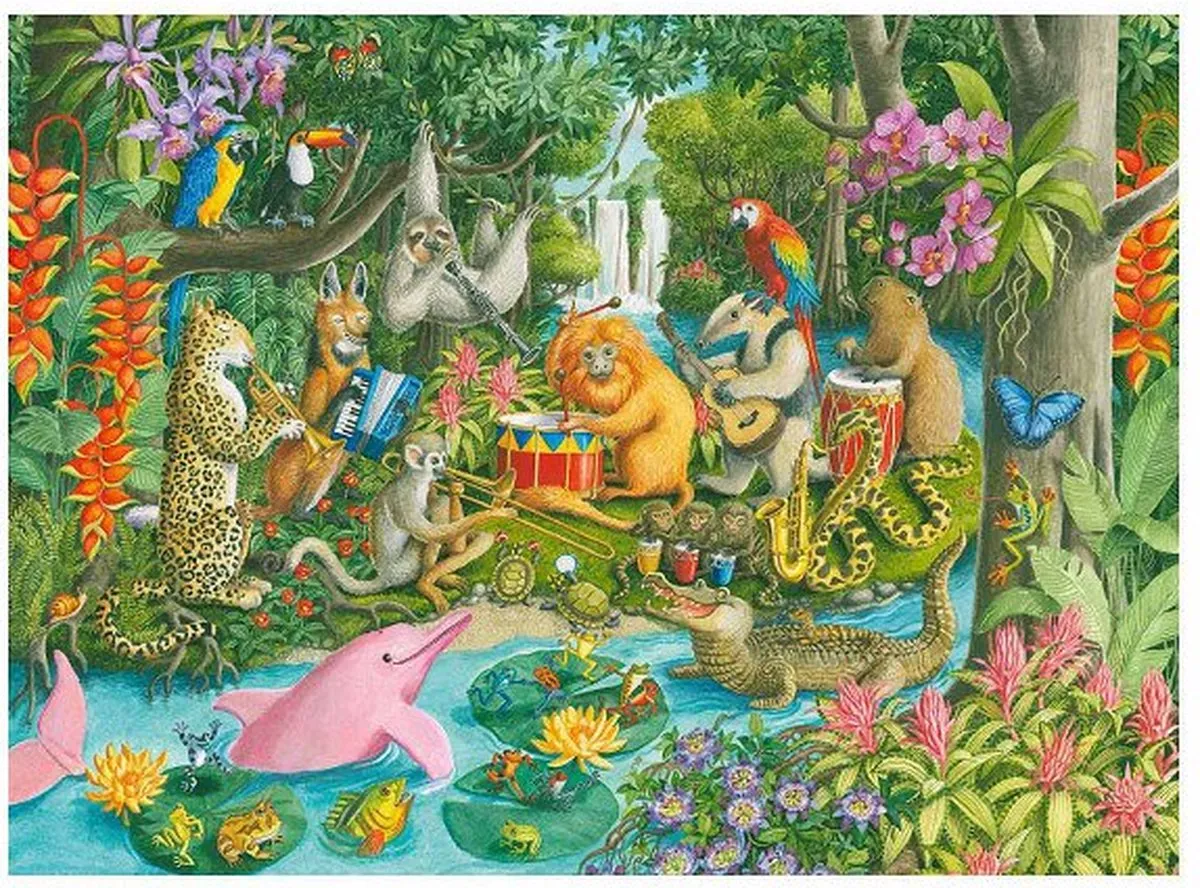 Ravensburger Het Jungle-Orkest Legpuzzel 100 XXL Stukken - Multicolor - afbeelding 6 van 6
