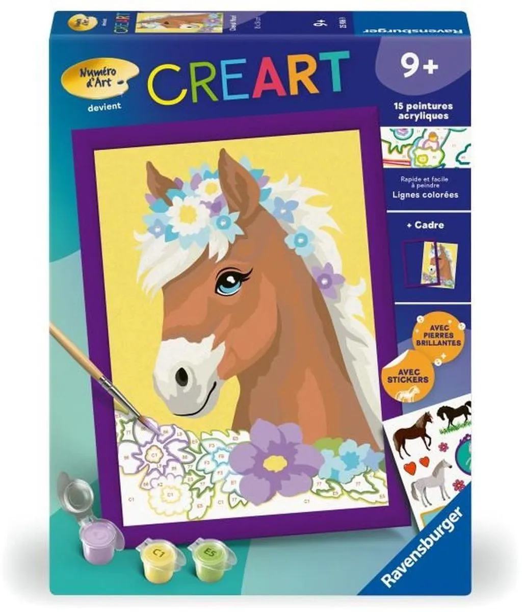 Ravensburger CreArt Kids Bloemenpaard Schilderset 18x24cm