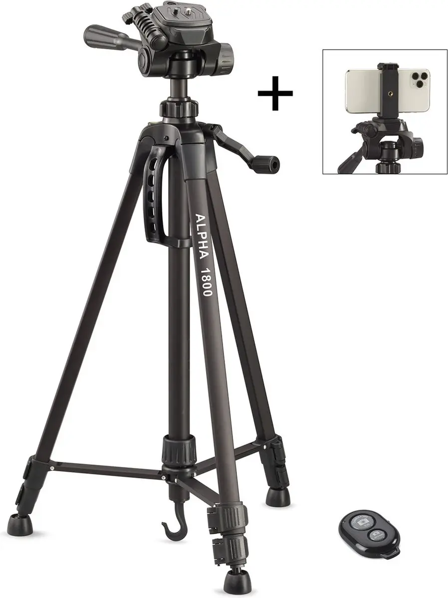 Cullmann Alpha 1800 Bluetooth Statief - 2kg Zwart - afbeelding 2 van 6
