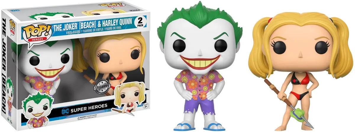 Funko POP! Beach Joker & Harley Quinn 2-Pack