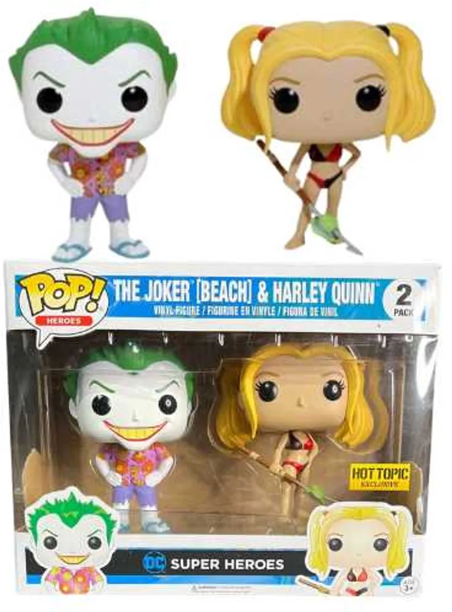 Funko POP! Beach Joker & Harley Quinn 2-Pack - DC Comics Limited Editie - Multi