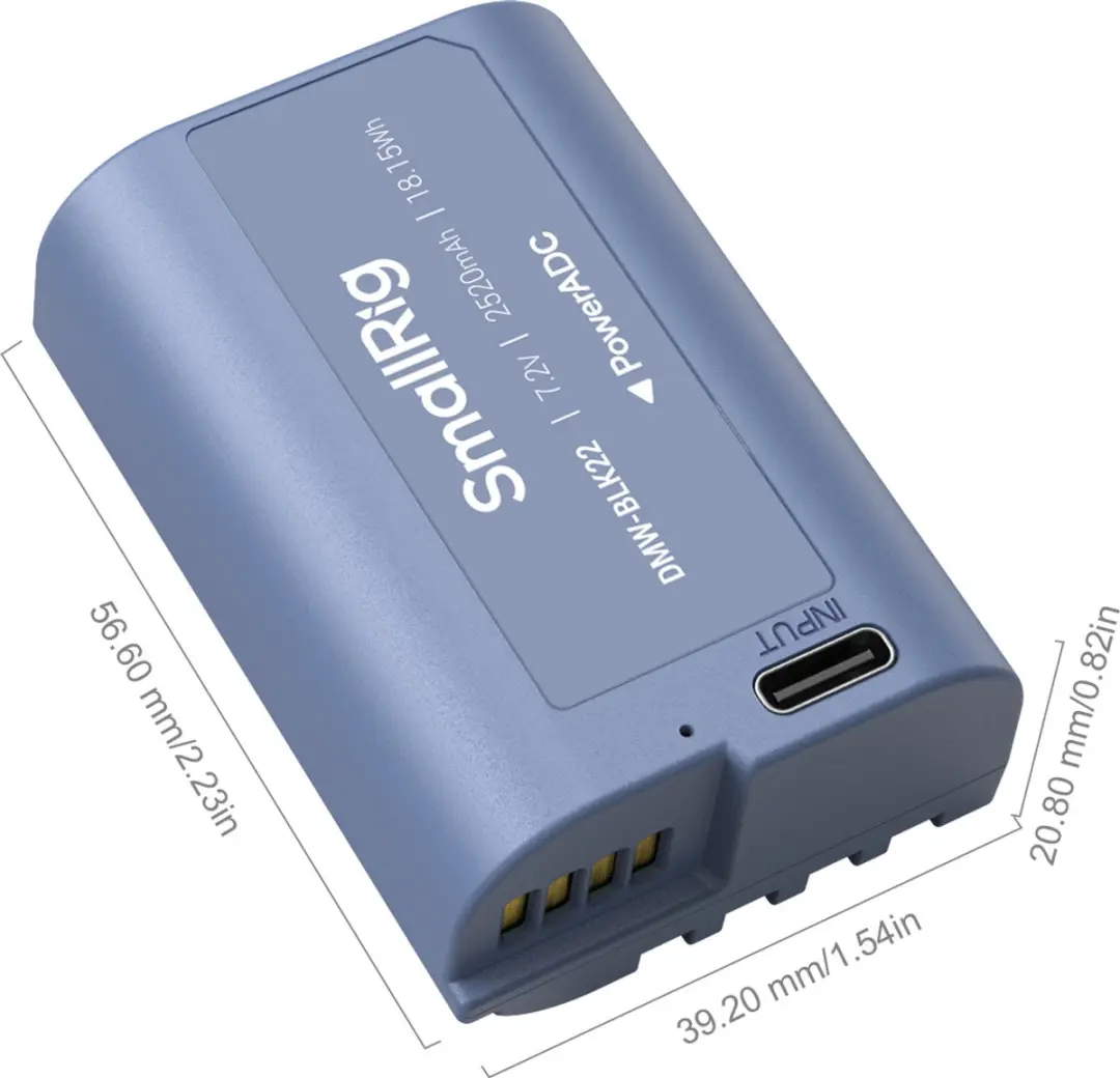 SmallRig DMW-BLK22 USB-C Oplaadbare Accu 2520mAh