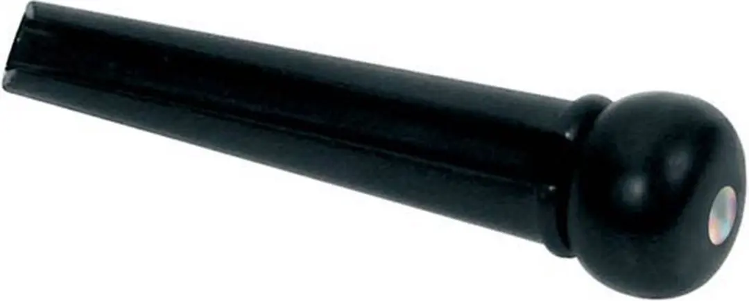 Boston brugpen, kunststof, zwart, 3mm parelmoer stip, 12-pack