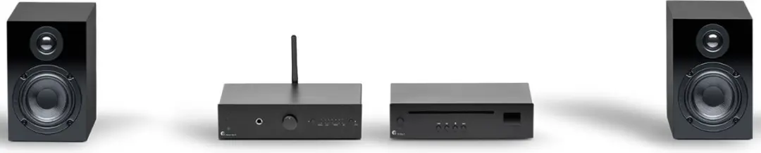 Pro-Ject True Hifi Stereo Set E CD - CD-speler & versterker - 2x speakers - Zwart