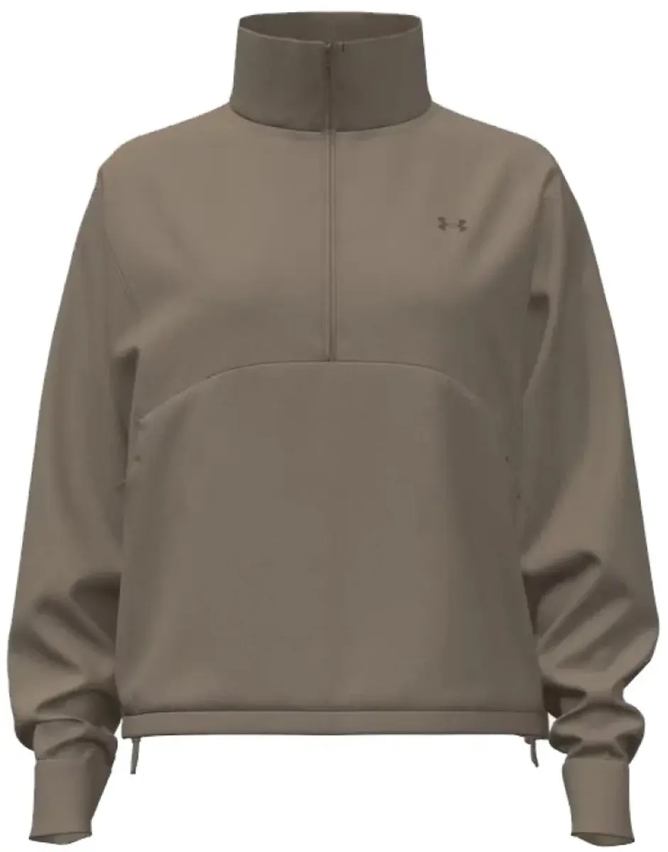 Under Armour Unstoppable Fleece Sweatshirt Met Halve Rits Bruin XS Vrouw
