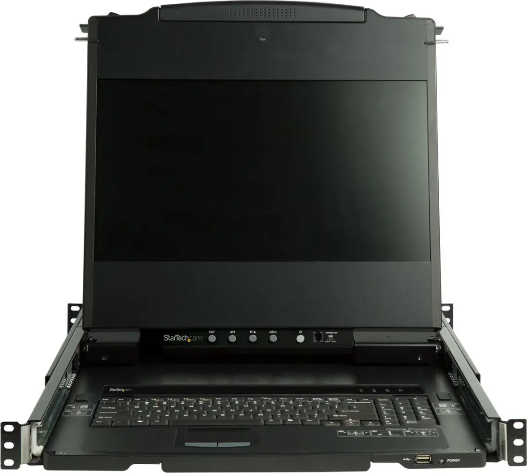 Startech RKCOND17HD 17 inch HD KVM Console - Zwart - afbeelding 4 van 6