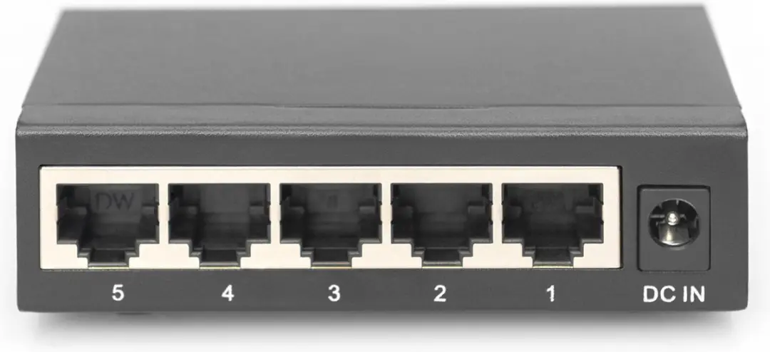 Digitus DN-80202-1 Netwerk Switch 5 Poorten 10/100/1000 Mbit/s - Zwart
