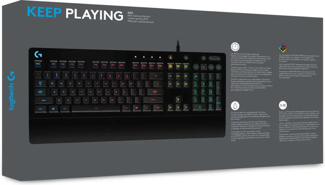 Logitech G G213 Prodigy Bedraad Gaming Toetsenbord - AZERTY - Zwart - afbeelding 6 van 6