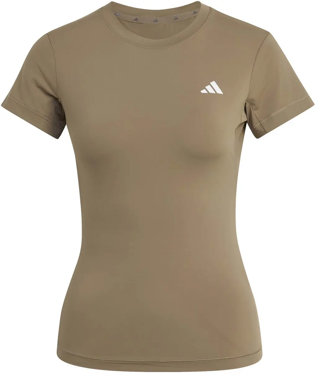 ADIDAS - pwr ess c tee - Training t-shirt korte mouw dames - Lichtbruin - afbeelding 2 van 3
