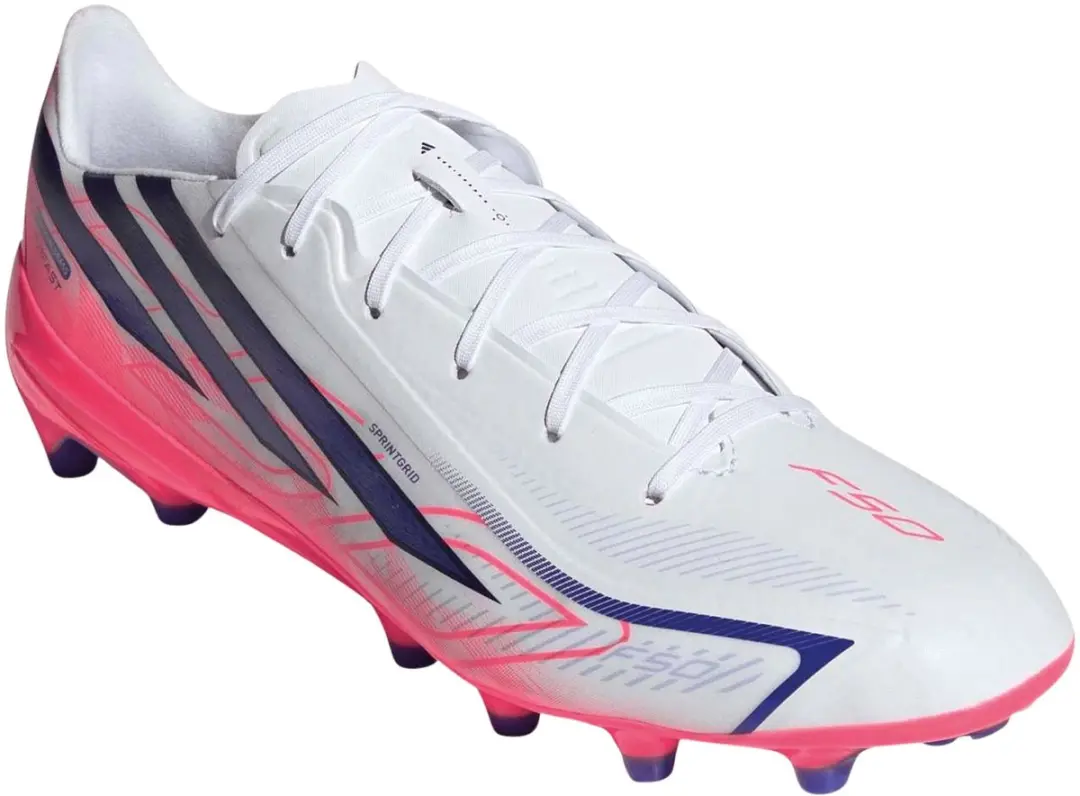 adidas F50 Hyperfast League AG Voetbalschoenen - TF - 46 - Wit/Koraalrood/Darkblauw - afbeelding 6 van 6