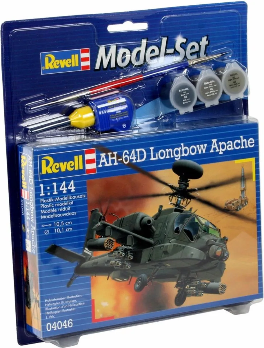 Revell 64046 AH-64D Longbow Apache Modelbouwpakket - 1:144 - 79 Onderdelen - Multi