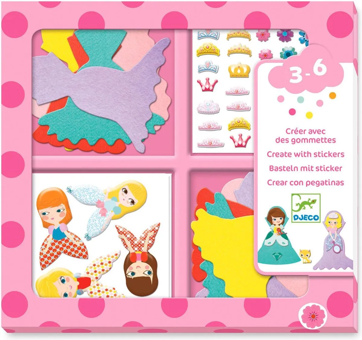 Djeco Knutselset Prinsessen Stickers 24 Stuks