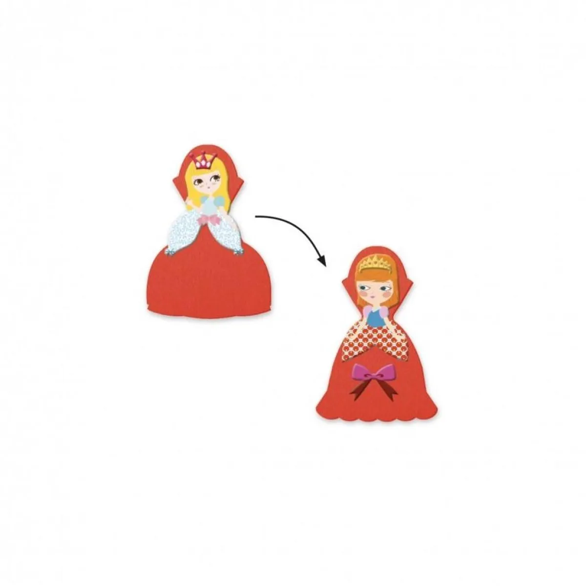 Djeco Knutselset Prinsessen Stickers 24 Stuks - Multicolor - afbeelding 6 van 6