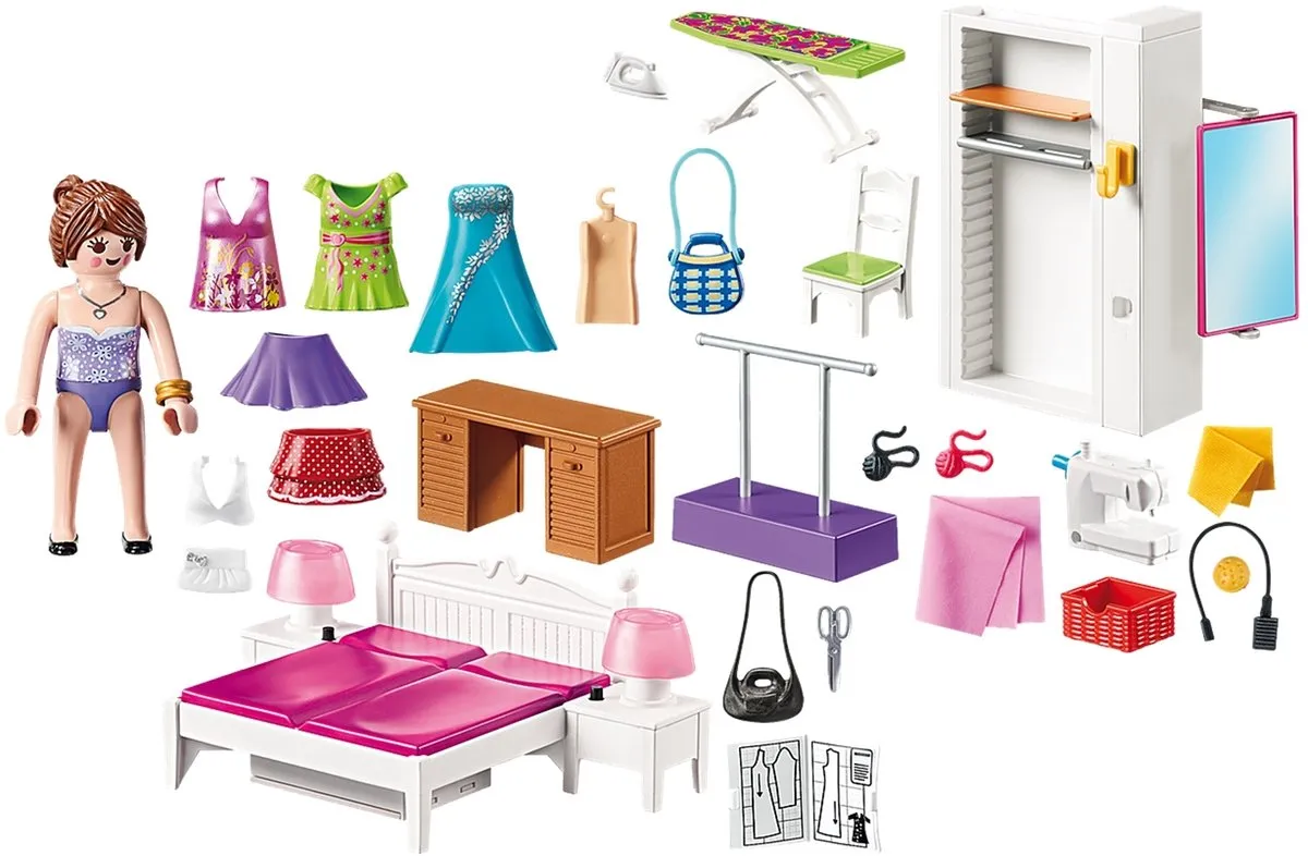 Playmobil Slaapkamer Mode Ontwerphoek 70208 - Multicolor