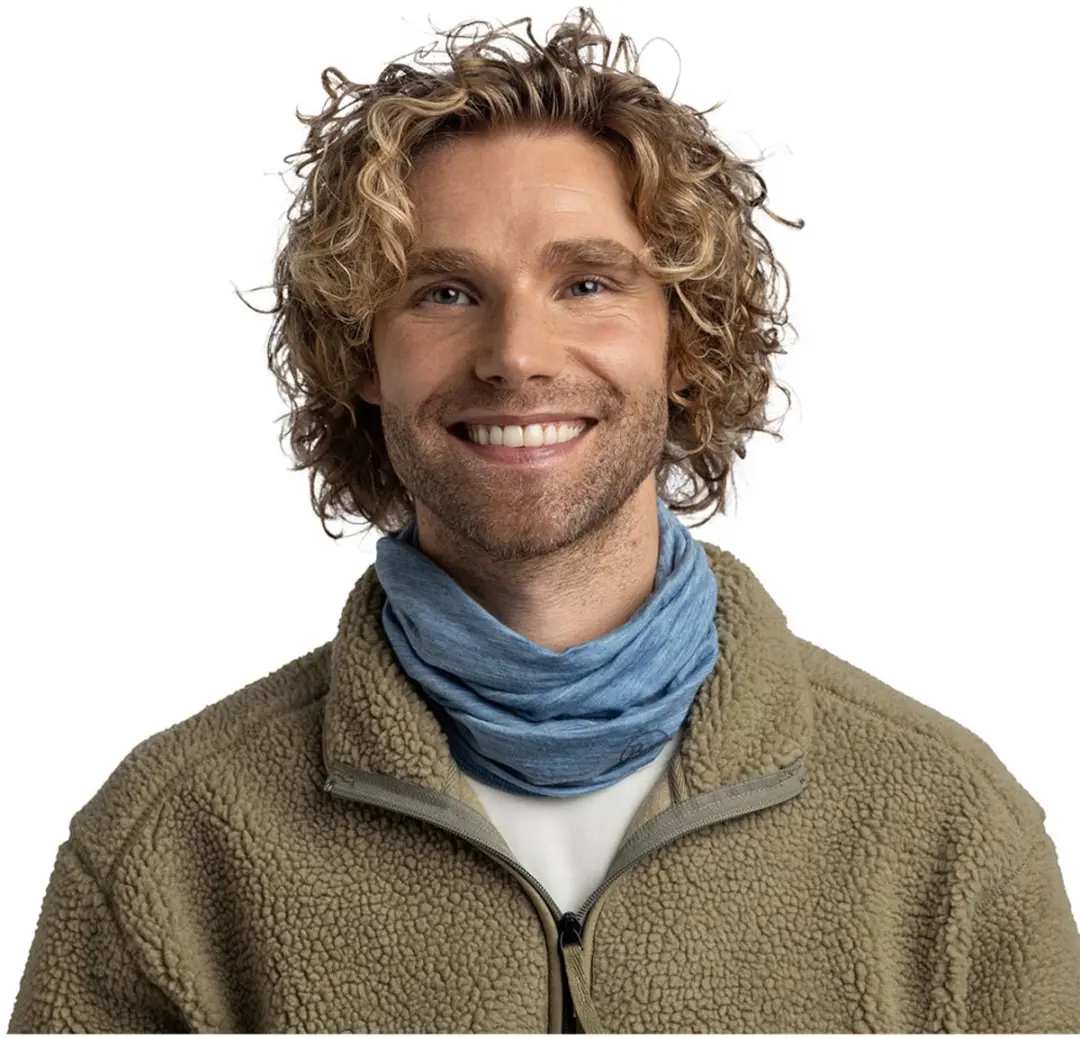Buff Merino Lightweight Nekwarmer - Blauw