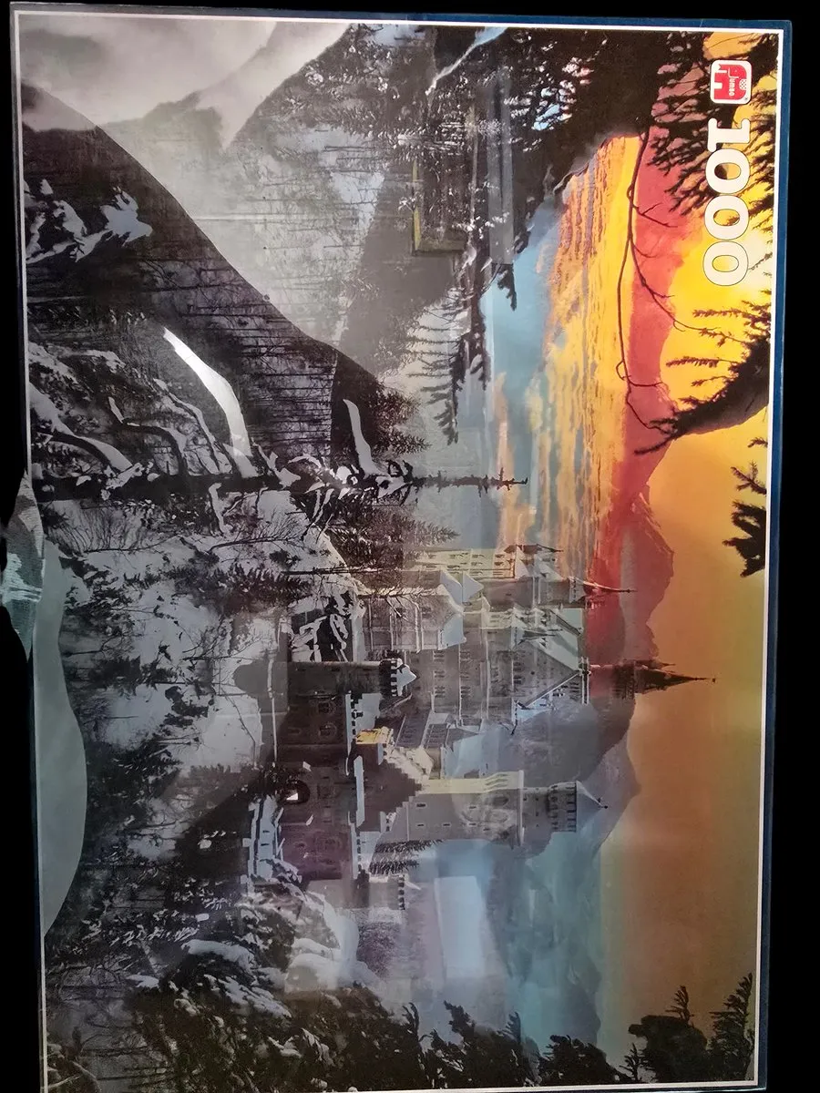 Puzzel Slot Neuschwanstein in de winter 1000 stukjes