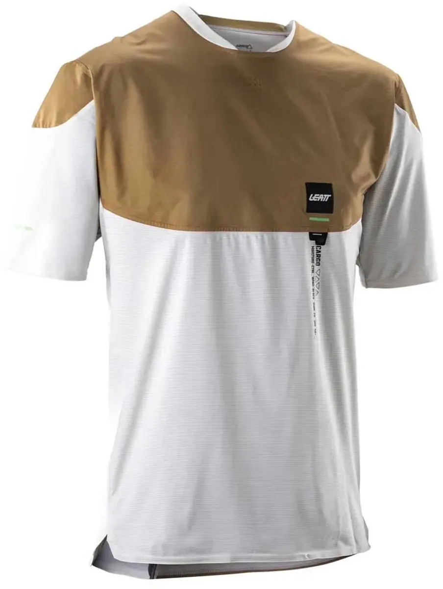 Leatt Trail 6.0 Cargo Korte Mouw Wielertrui Bruin,Wit XL Man