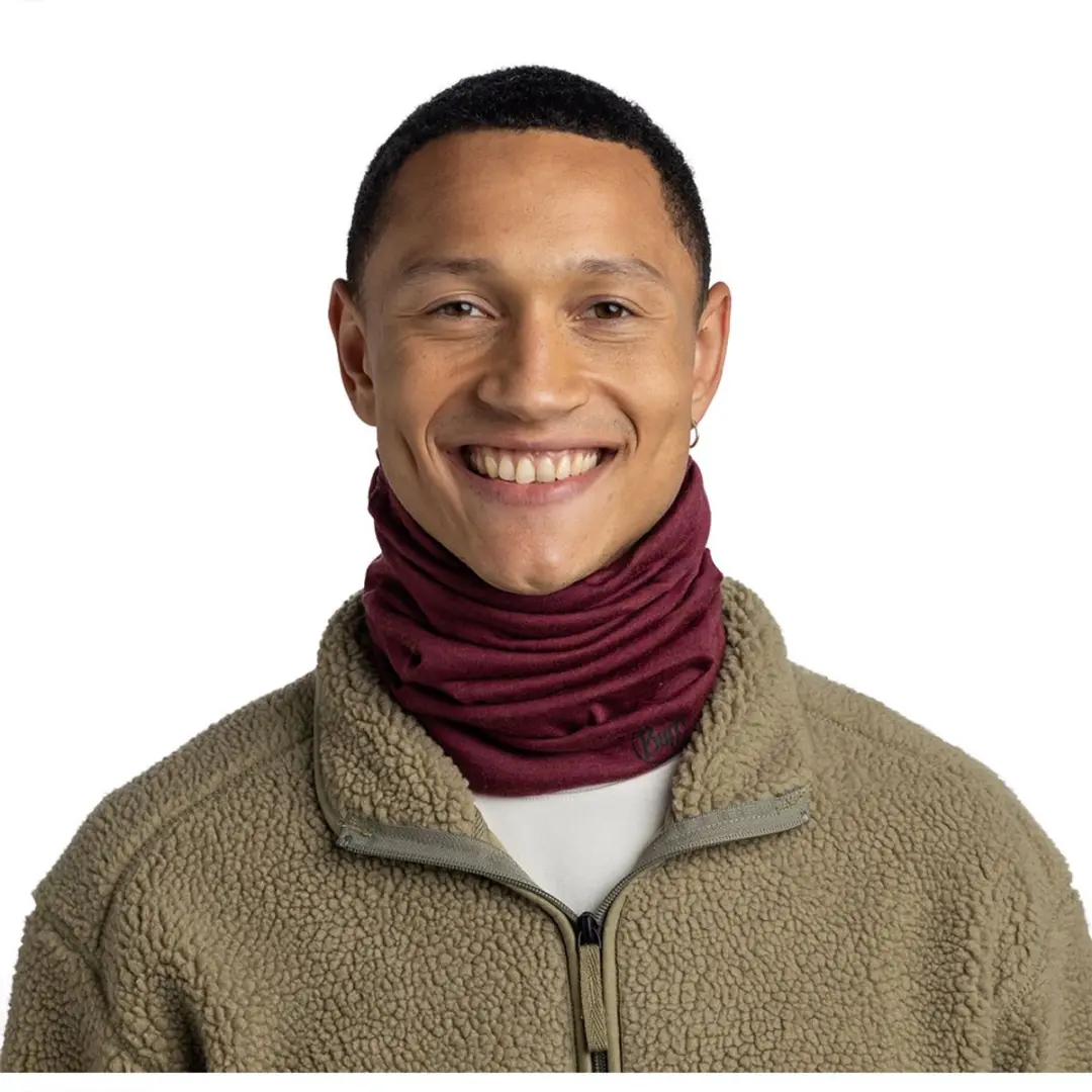 Buff Merino Midweight Nekwarmer - Rood