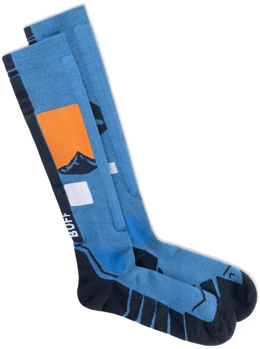 Buff Merino Lange Sokken - Blauw - EU 39-41 - afbeelding 2 van 6