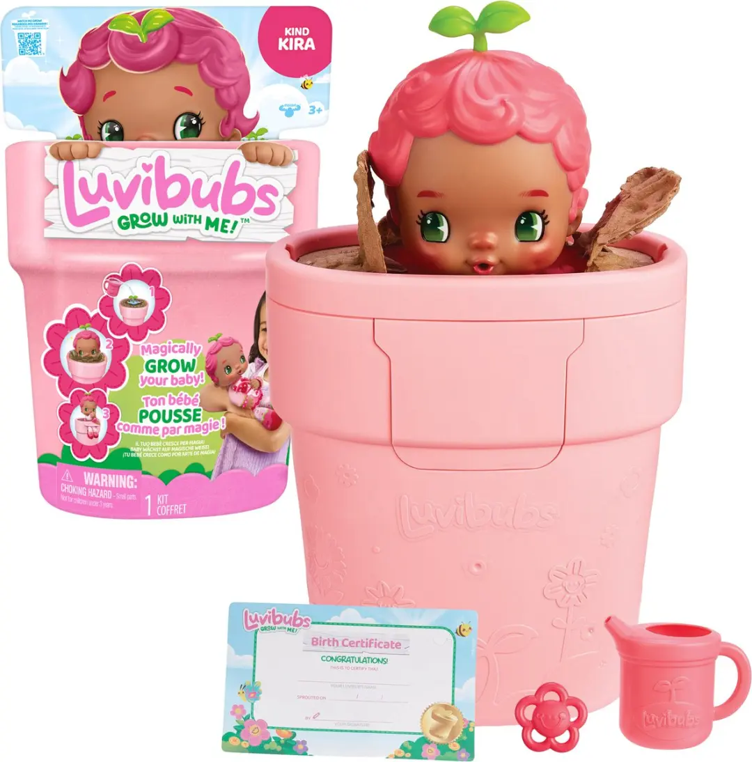 Luvibubs pop Kind Kira Speelset- Magische groeibeleving: van zaadje tot pop