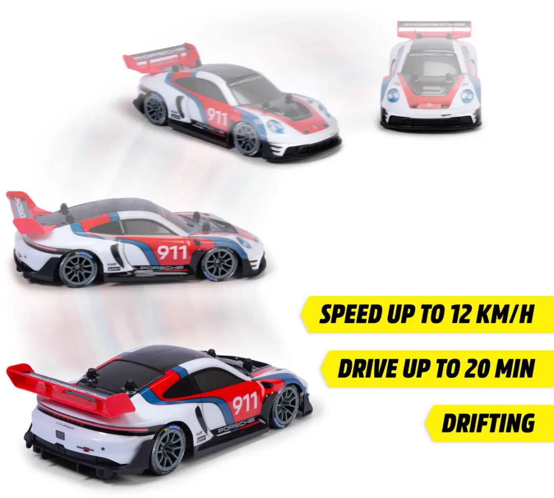 Dickie Toys Porsche 911 GT3 R RC Voertuig - Multicolor - 3x 3,7V - afbeelding 3 van 6