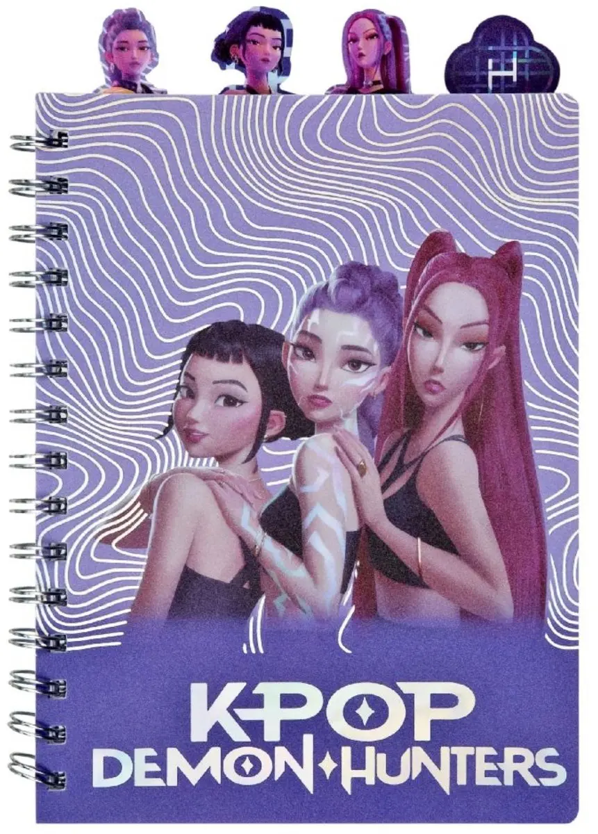 Van der Meulen K-Pop Demon Hunters Spiraalnotitieboekje A5 - Meerkleurig