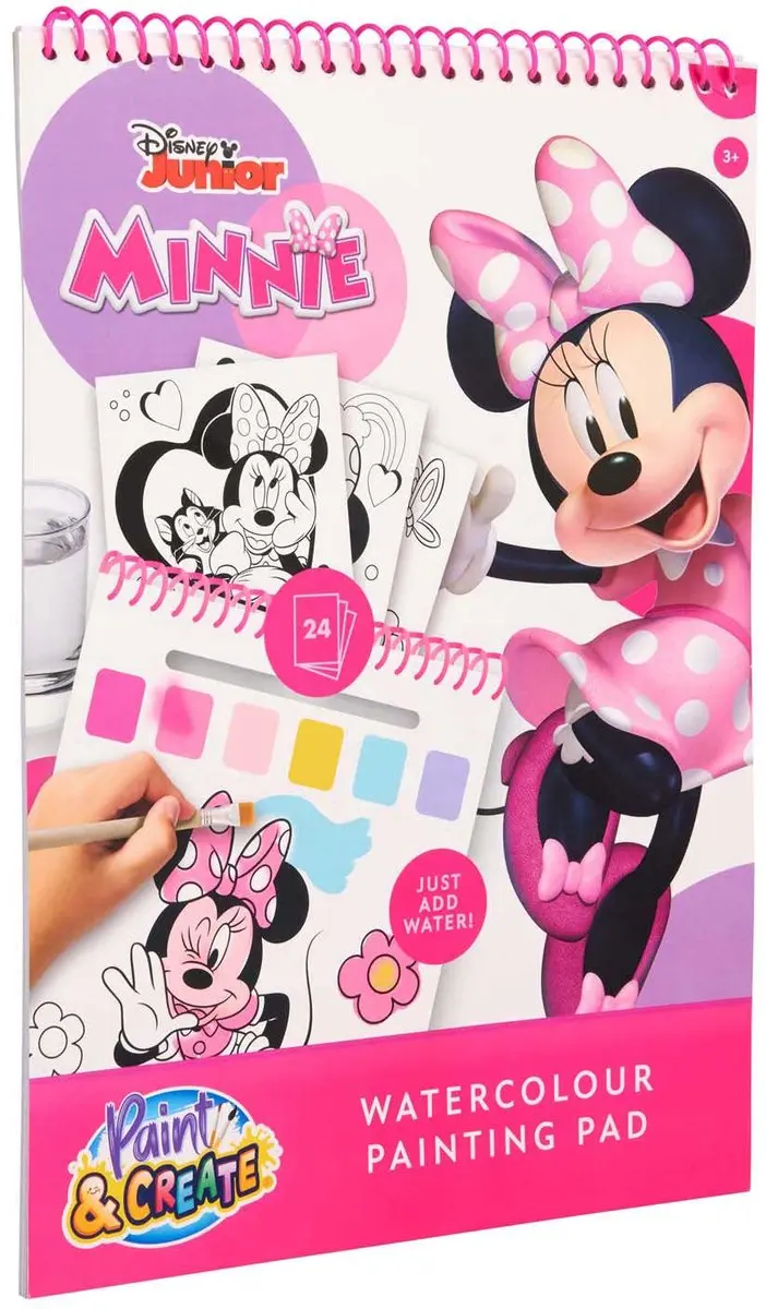 Disney Minnie Mouse Waterverf Kleurboek - 24 Kleurplaten - afbeelding 2 van 3