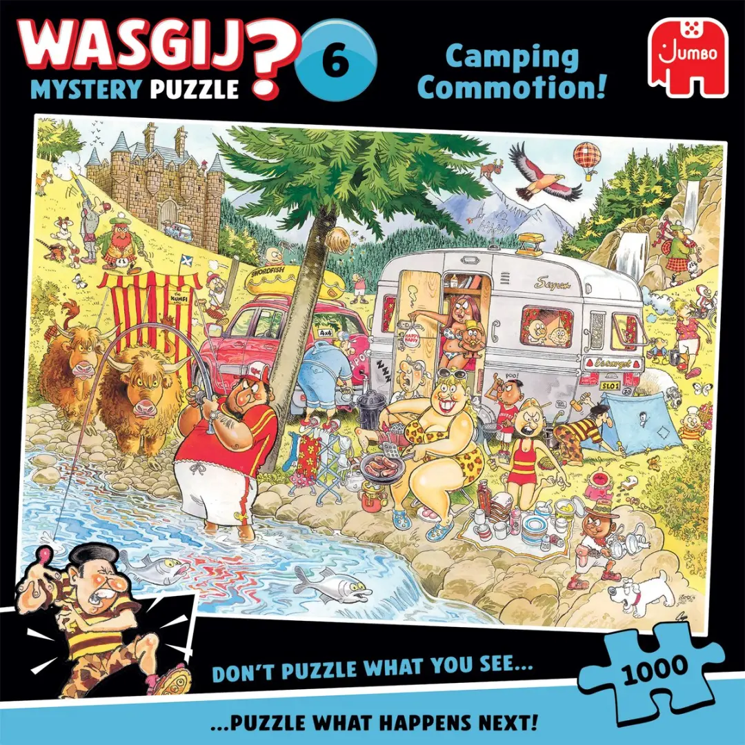 Jumbo Wasgij Mystery 6 Camping Commotion! Puzzel 1000 Stuks - afbeelding 2 van 4
