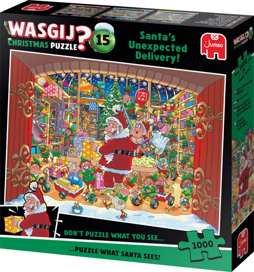 Jumbo Wasgij Christmas 15 Santa's Unexpected Delivery 1000 Puzzeldelen - afbeelding 2 van 4